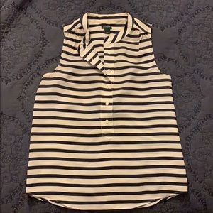Stripe sleeveless jcrew blouse